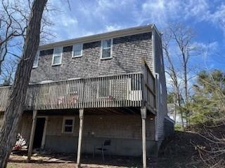 17 Ebenezer Rd, Barnstable, MA 02655 - back of property featuring a wooden deck