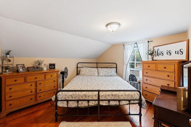235 Union St, Northbridge, MA 01588 - bedroom with dark wood-style flooring and lofted ceiling