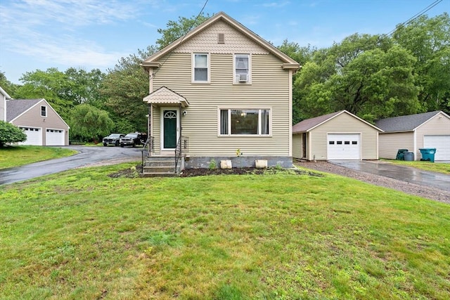 235 Union St, Northbridge, MA 01588 - victorian-style house featuring a detached garage, an outbuilding, and a front lawn