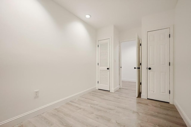 interior space with light wood-type flooring