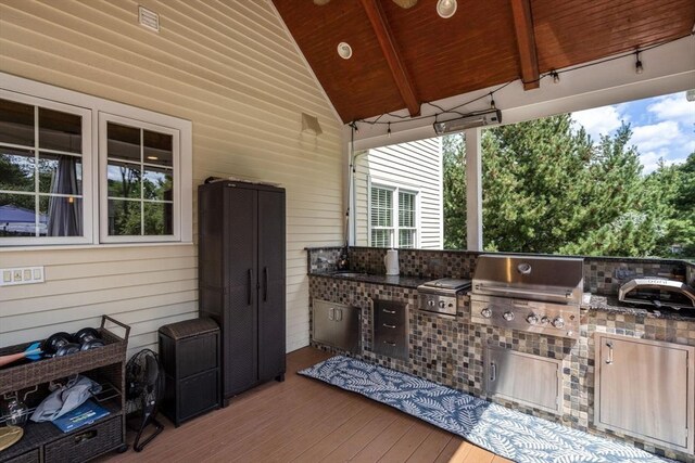 63 High St, Shrewsbury, MA 01545 - view of patio featuring an outdoor kitchen and area for grilling