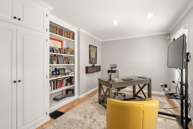 63 High St, Shrewsbury, MA 01545 - office space featuring light wood-style floors, baseboards, and ornamental molding