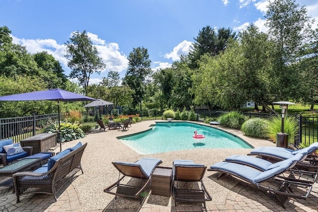 63 High St, Shrewsbury, MA 01545 - view of pool with fence, a patio, and a fenced in pool