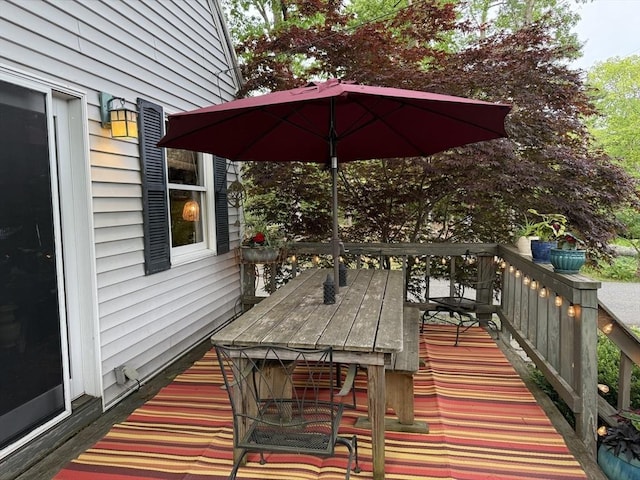 26 Horseshoe Cir, Ware, MA 01082 - wooden terrace featuring outdoor dining area