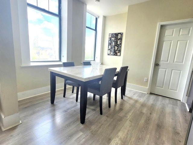 202 Broadway Unit 2-1, Lawrence, MA 01840 - dining space with wood finished floors and baseboards
