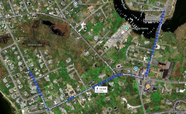 34 Kenwood Rd, Bourne, MA 02559 - aerial map of property and surrounding area