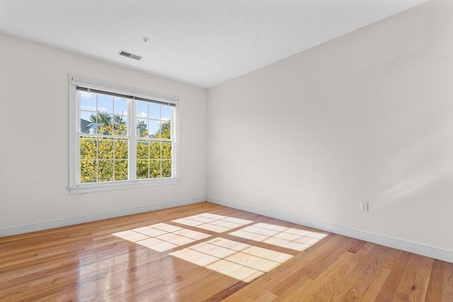 empty room featuring light hardwood / wood-style flooring