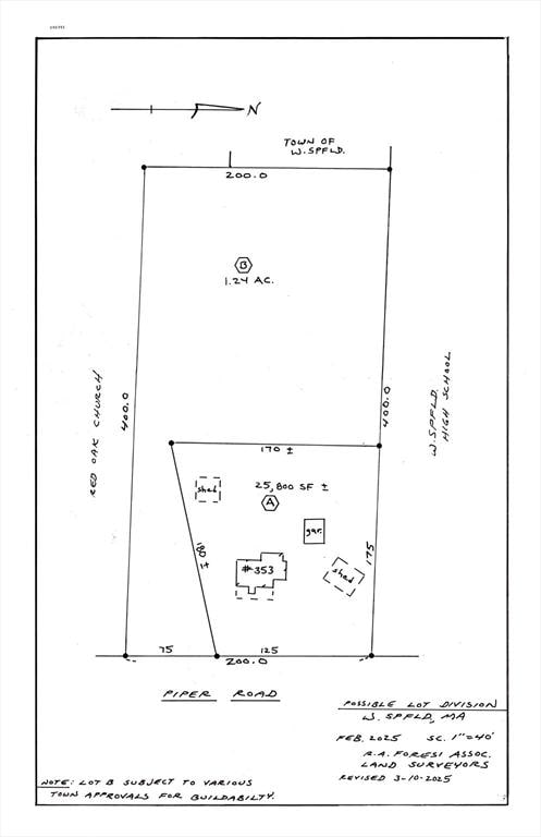 353-B Piper Rd, West Springfield MA, 01089 land for sale