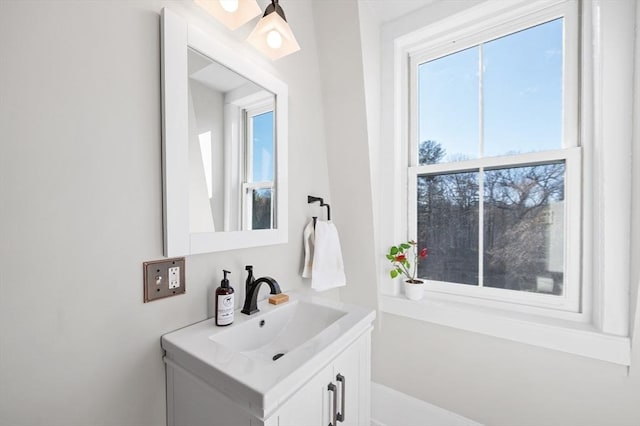 bathroom with vanity