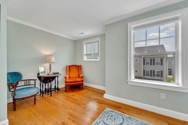 1400 Gorham Unit 3, Lowell, MA 01852 - living area featuring crown molding and wood finished floors