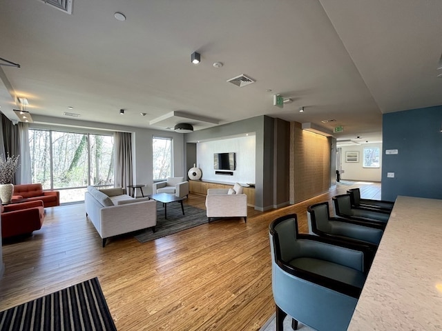 interior space featuring light hardwood / wood-style flooring