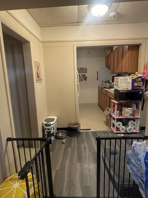 kitchen featuring hardwood / wood-style flooring