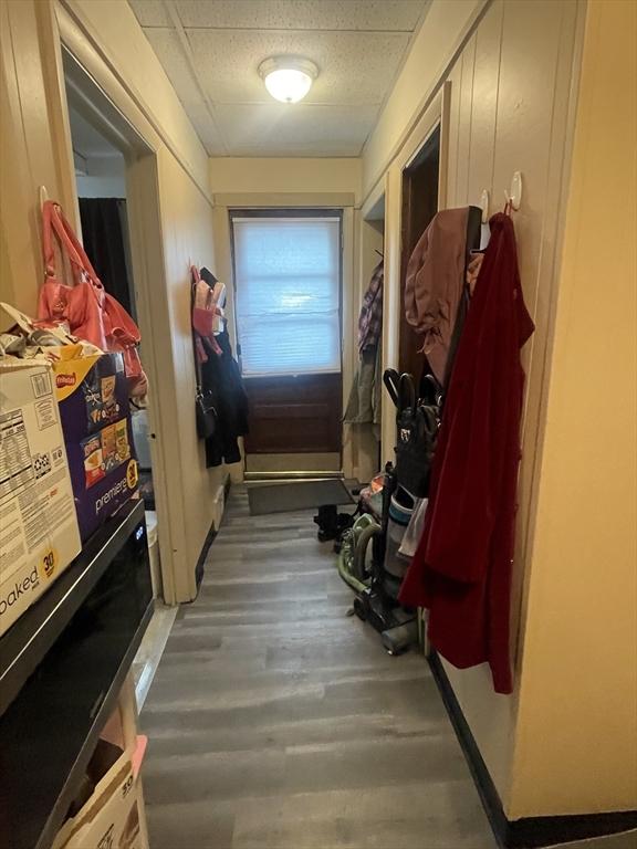 mudroom featuring dark hardwood / wood-style floors