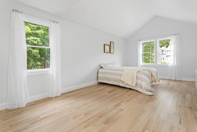 96 Dutton St, Malden, MA 02148 - bedroom featuring lofted ceiling and light wood finished floors