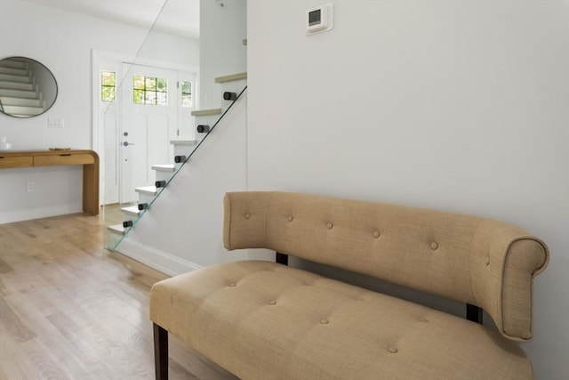 96 Dutton St, Malden, MA 02148 - stairs featuring wood finished floors and baseboards