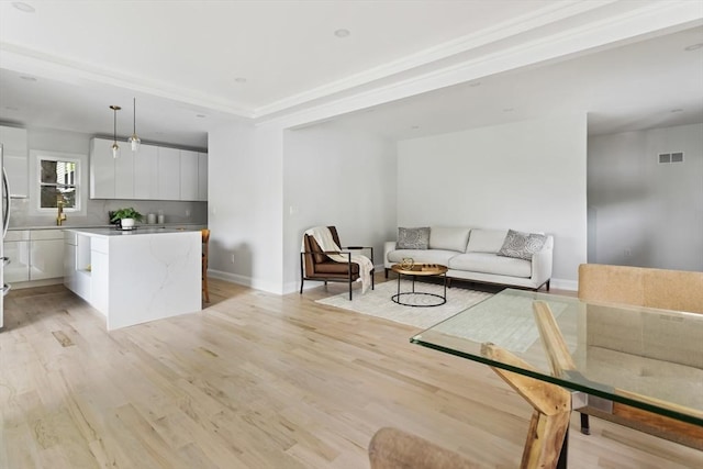 96 Dutton St, Malden, MA 02148 - living area featuring light wood finished floors