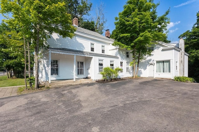 209 S St, Wrentham, MA 02093 - view of front of property featuring a chimney and driveway