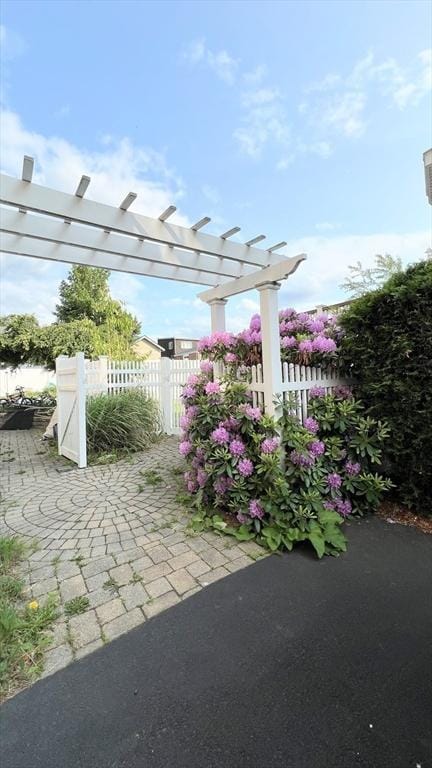 628 Malden St, Revere, MA 02151 - view of patio with a pergola