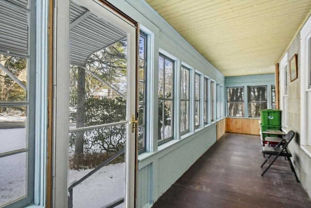 view of sunroom