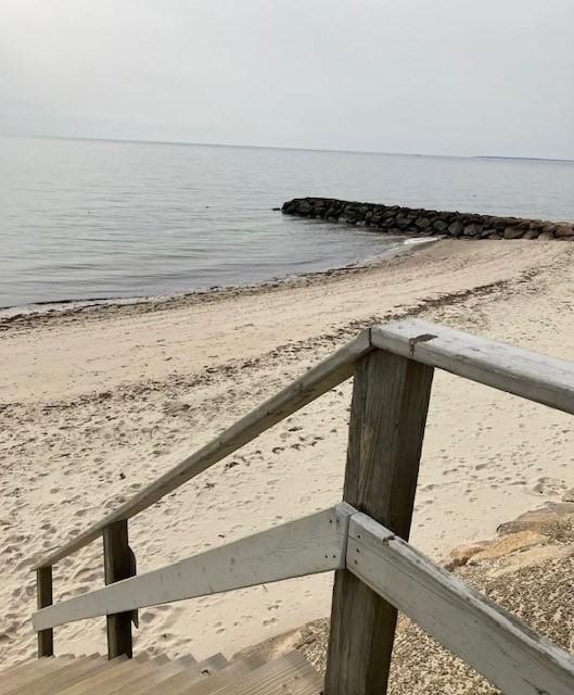 view of water feature featuring a view of the beach