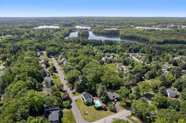 1 Pleasantview Ter, Framingham, MA 01701 - bird's eye view of a nearby body of water and a forest