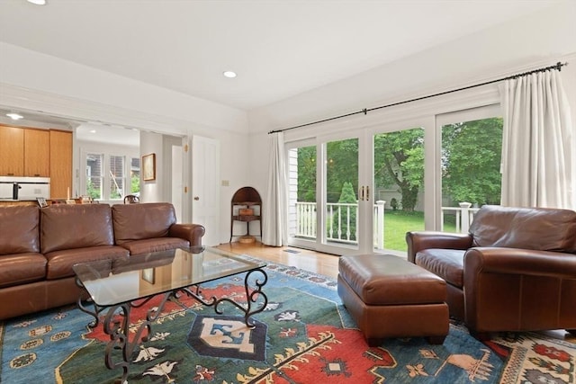 210 Melrose St, Newton, MA 02466 - living room featuring recessed lighting