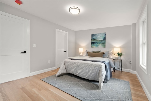 bedroom featuring wood-type flooring