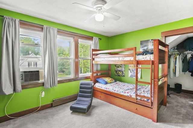 16 Boyce St, Worcester, MA 01603 - carpeted bedroom featuring multiple windows and a ceiling fan
