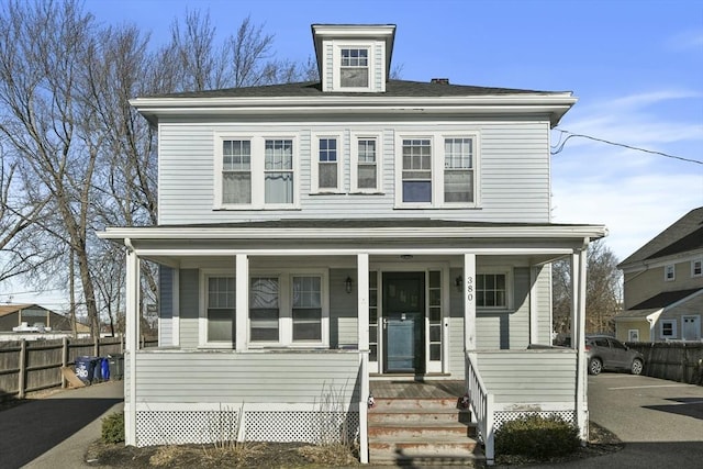 378-380 Neponset Ave, Boston, MA 02122 - american foursquare style home featuring a porch