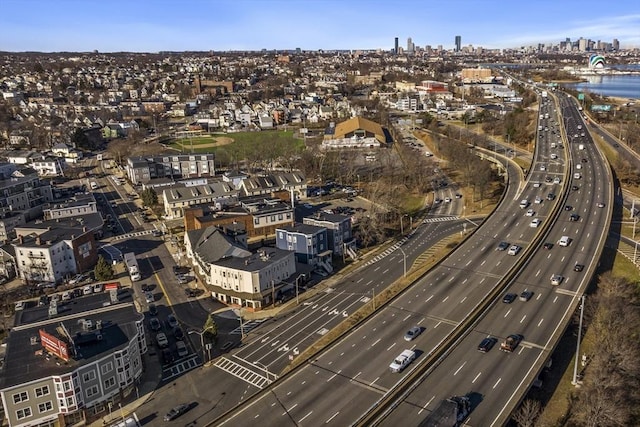 378-380 Neponset Ave, Boston, MA 02122 - aerial view of property and surrounding area with a major roadway, nearby urban area, and a large body of water