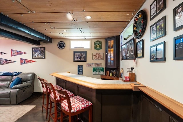 15 Rose Ln, Uxbridge, MA 01569 - indoor dry bar with dark wood-style flooring