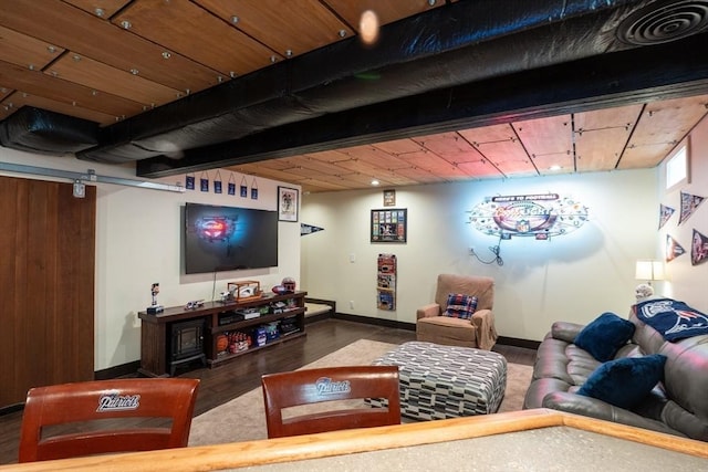 15 Rose Ln, Uxbridge, MA 01569 - living room featuring wood finished floors and baseboards