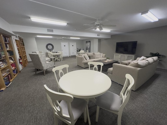 1 Loring Ave Unit 206, Swampscott, MA 01907 - carpeted dining room with ceiling fan