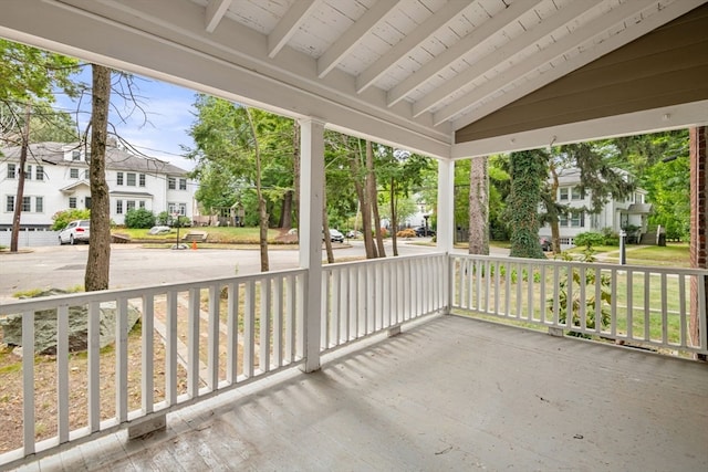 view of patio with a porch