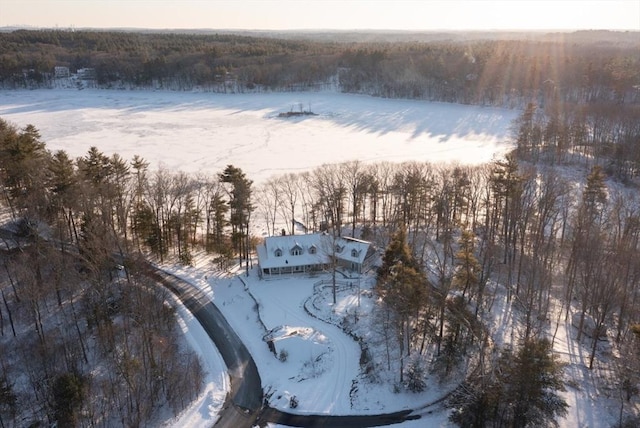 view of snowy aerial view