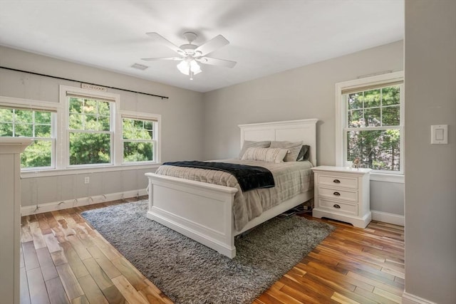4 Kestrel Way, Carver, MA 02330 - bedroom featuring baseboards, light wood-style flooring, and ceiling fan