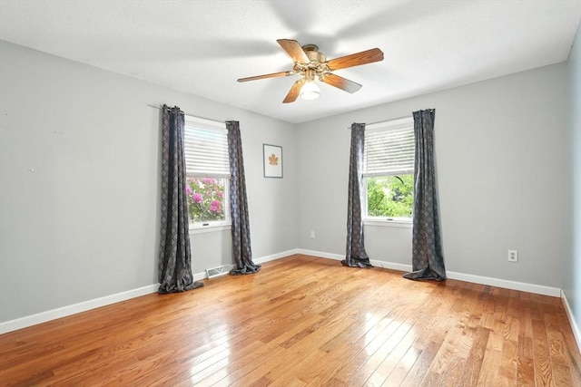 19 Arnold Ave, Chicopee, MA 01013 - unfurnished room with light wood finished floors, a ceiling fan, and baseboards