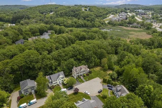 66 Saville, North Andover, MA 01845 - aerial perspective of suburban area featuring a heavily wooded area