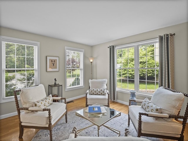 66 Saville, North Andover, MA 01845 - living area with baseboards and light wood-type flooring