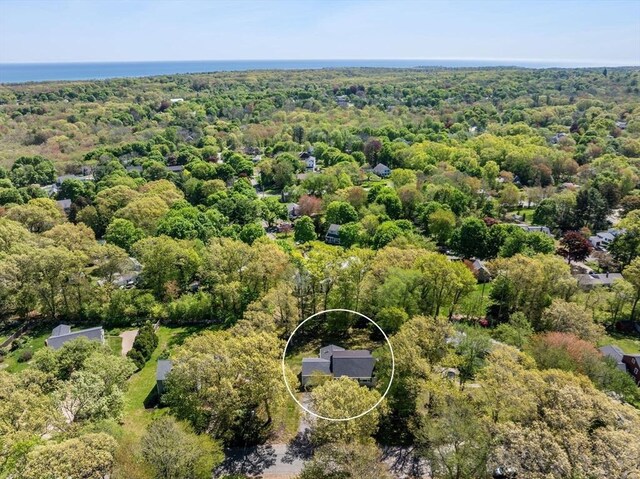 bird's eye view of a heavily wooded area