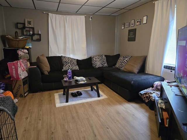 20 Central St, West Brookfield, MA 01585 - living area with a drop ceiling and light wood-type flooring