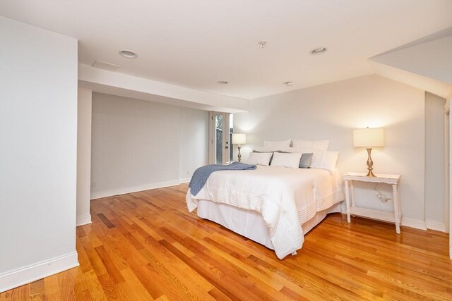 170 I St Unit 1, Boston, MA 02127 - bedroom featuring light wood-style flooring, baseboards, and recessed lighting