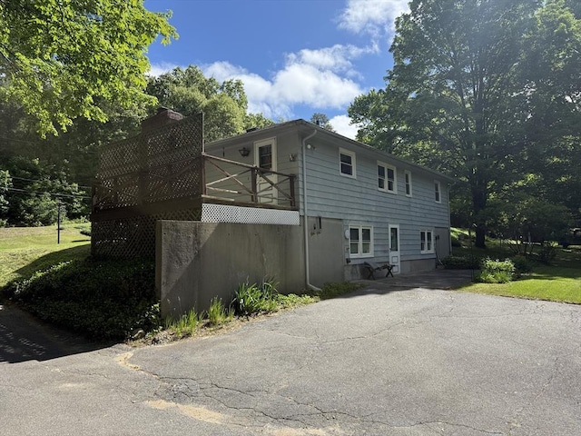 4 King Ln, Monson, MA 01057 - view of home's exterior featuring a deck