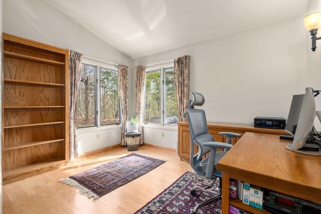 16 Wadsworth Ln, Dartmouth, MA 02748 - office space featuring lofted ceiling, wood finished floors, and baseboards