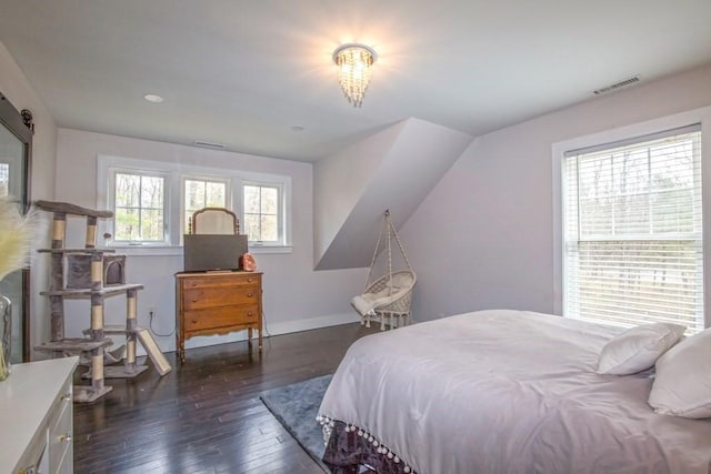 56 Otis-Tolland Rd, Blandford, MA 01008 - bedroom with dark wood-style flooring and baseboards