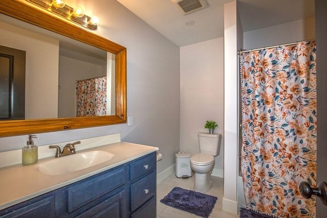 56 Otis-Tolland Rd, Blandford, MA 01008 - bathroom with vanity, tile patterned floors, and a shower with curtain