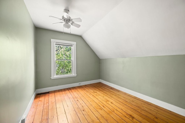 661 Main St, Hanson, MA 02341 - additional living space with ceiling fan, vaulted ceiling, and light wood finished floors