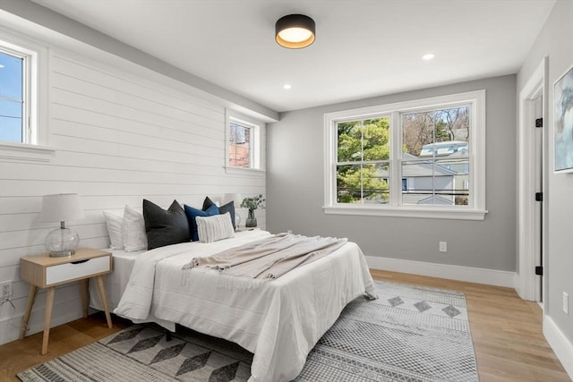 110 Fayette Unit 110, Watertown, MA 02472 - bedroom featuring light wood-style flooring, recessed lighting, and baseboards