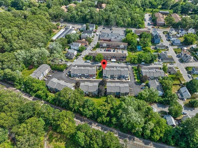 90 Roper St Unit G, Lowell, MA 01852 - aerial view of property and surrounding area with nearby suburban area