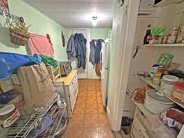 view of storage area